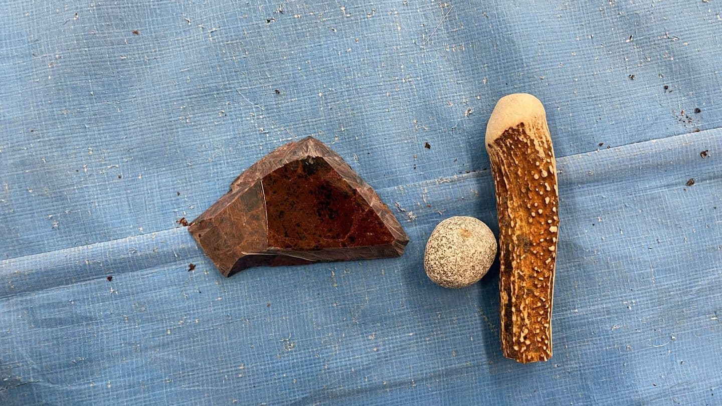 黒曜石　石器づくり体験